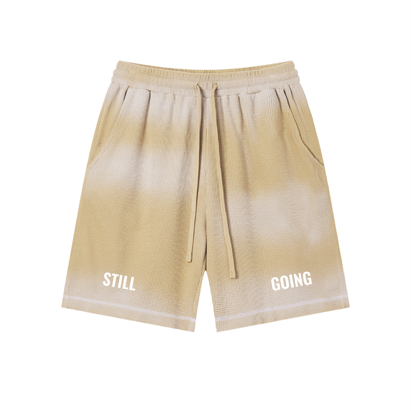 Sunfade Waffle Raw Hem Shorts by ODMPOD