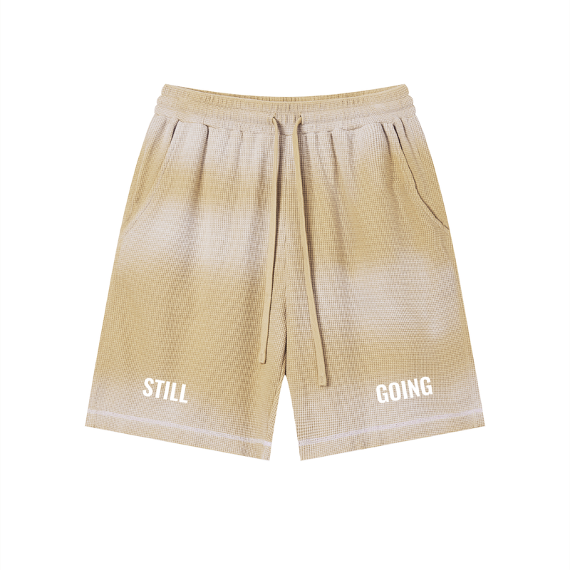 Sunfade Waffle Raw Hem Shorts by ODMPOD