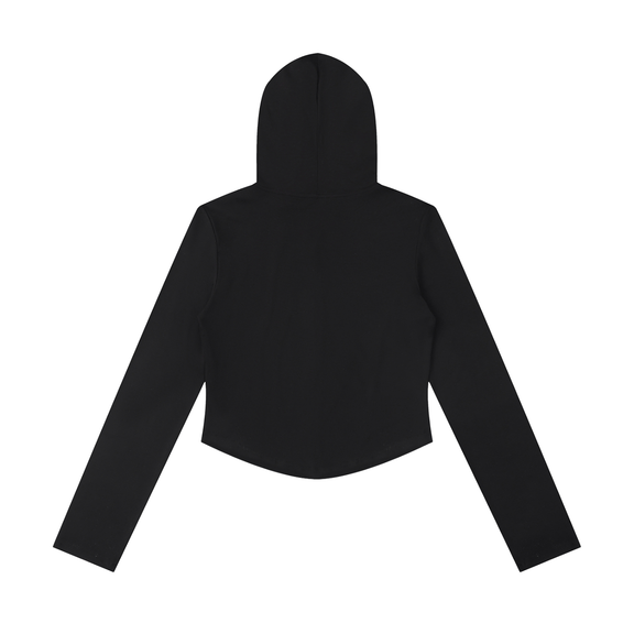 Women's Slim Cropped Full Zip Hoodie by ODMPOD