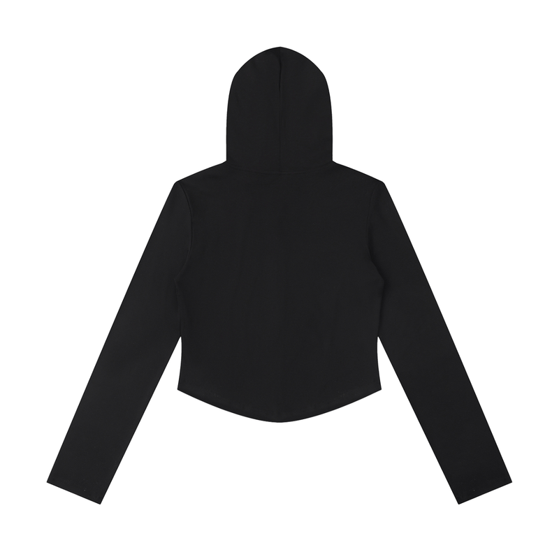 Women's Slim Cropped Full Zip Hoodie by ODMPOD