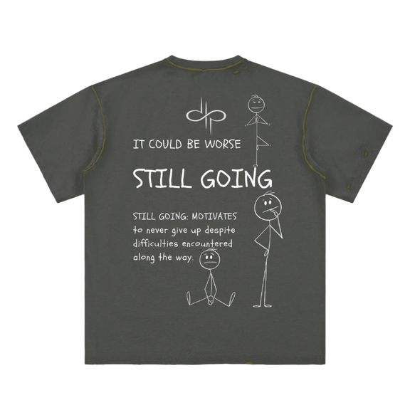 "WORDS HAVE POWER" Hand-frayed Reversible T-shirt by ODMPOD