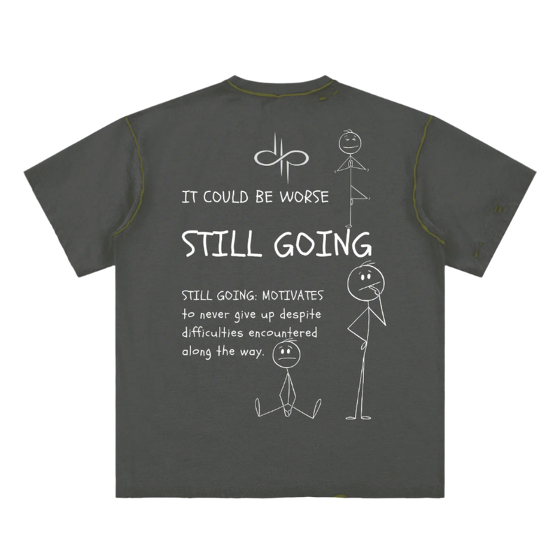 "WORDS HAVE POWER" Hand-frayed Reversible T-shirt by ODMPOD