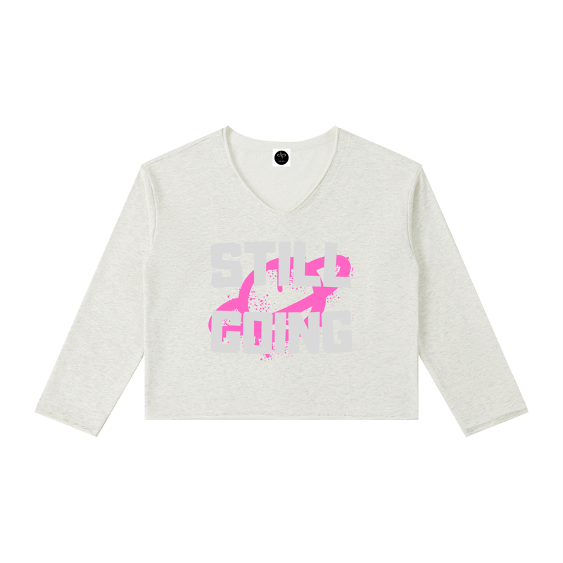 Women's Raw Hem Long Sleeve T-Shirt by ODMPOD