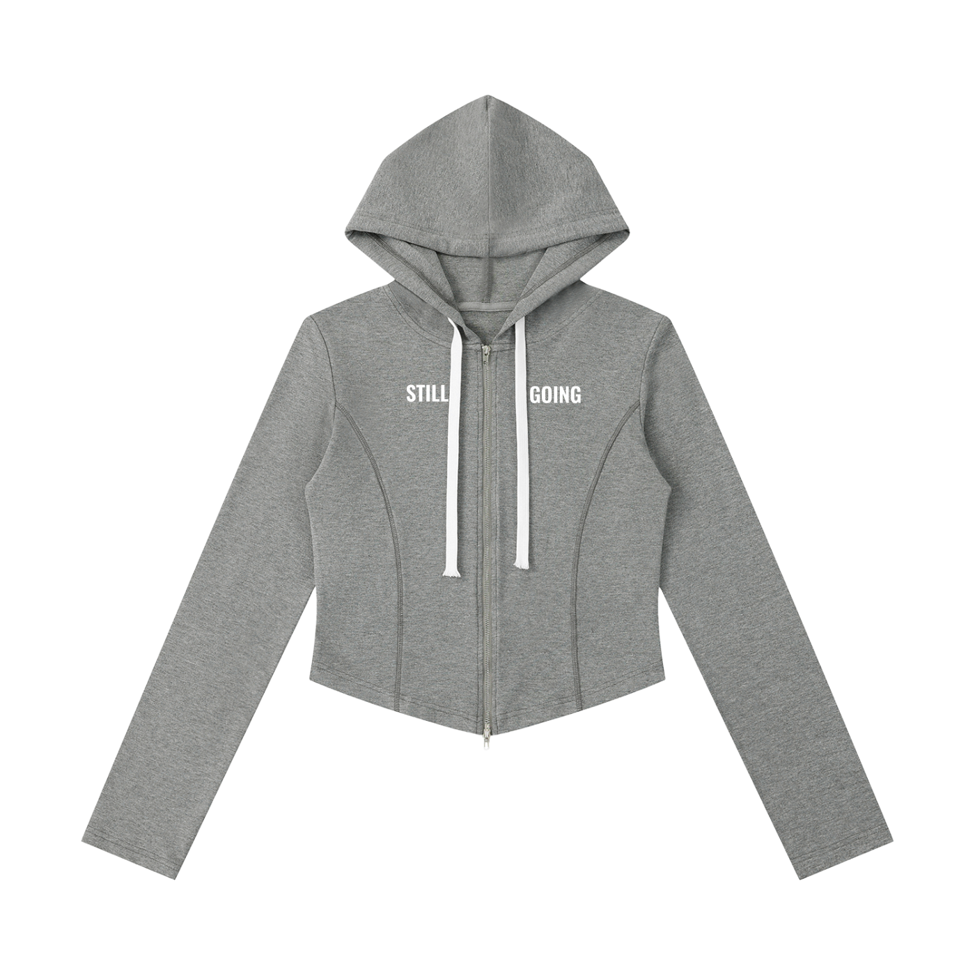 Women's Slim Cropped Full Zip Hoodie by ODMPOD