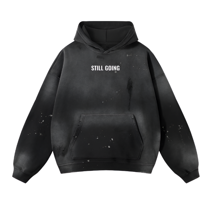 Vintage Wash Frayed Fleece Hoodie by ODMPOD