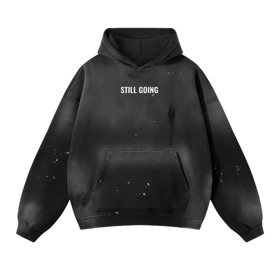 Vintage Wash Frayed Fleece Hoodie by ODMPOD