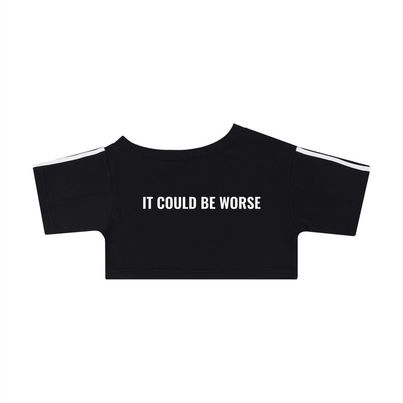 Women's Off-the-Shoulder Crop T-Shirt by ODMPOD