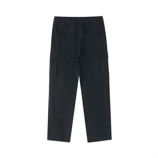 Cotton Elastic-Waist Cargo Pants by ODMPOD