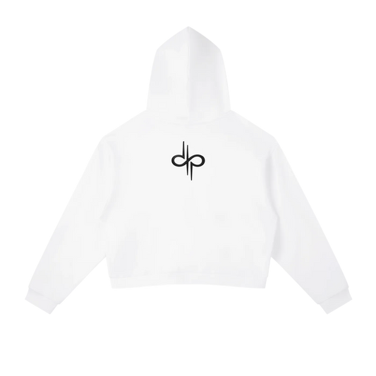 Contrast Side Stripe Cropped Hoodie