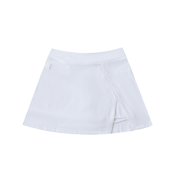 High-Waist Pocketed A-Line Skirt by ODMPOD