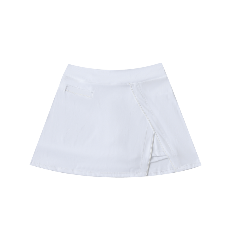 High-Waist Pocketed A-Line Skirt by ODMPOD