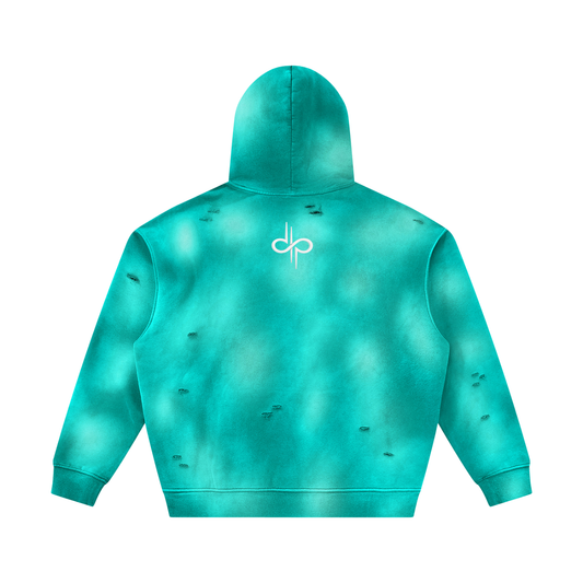 Sunfade Frayed Fleece Hoodie by ODMPOD