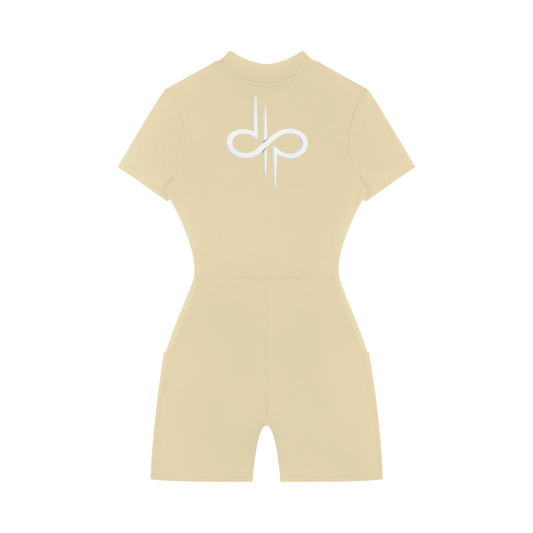 Women's Quarter-Zip Short Sleeve Romper by ODMPOD