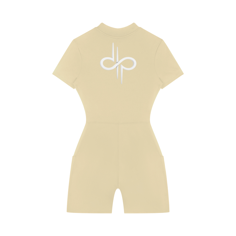 Women's Quarter-Zip Short Sleeve Romper by ODMPOD