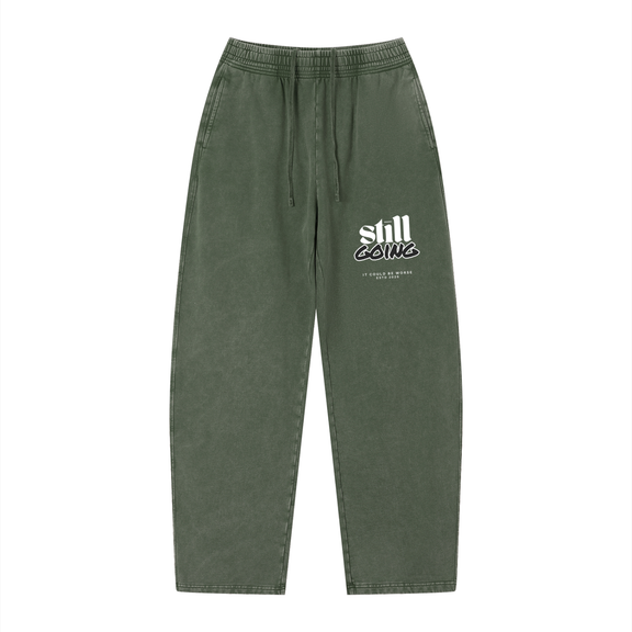 Vintage Wash Loose Sweatpants by ODMPOD