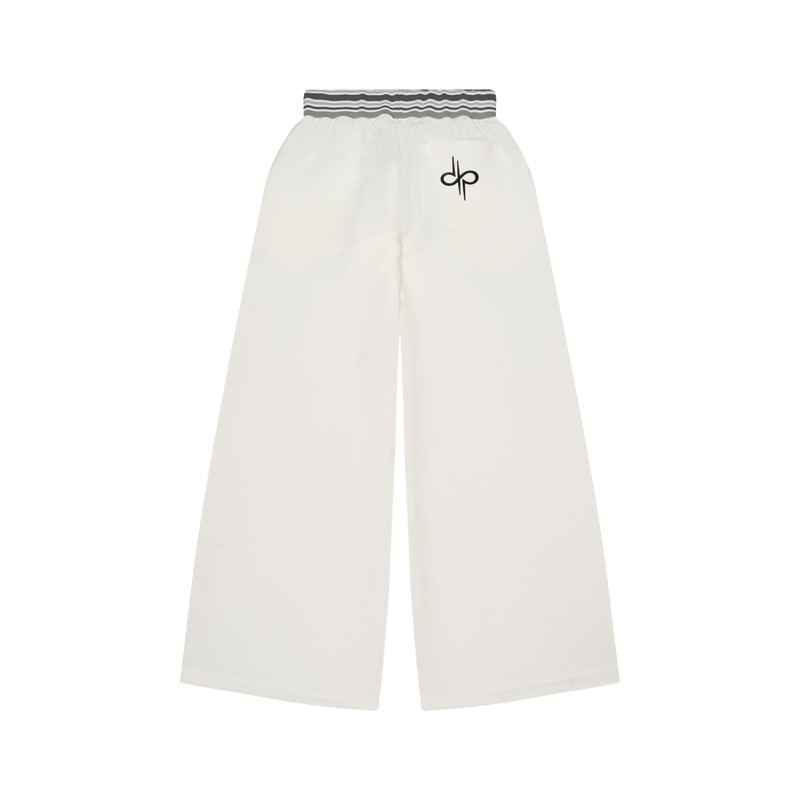 Striped Waist Wide Leg Pants by ODMPOD