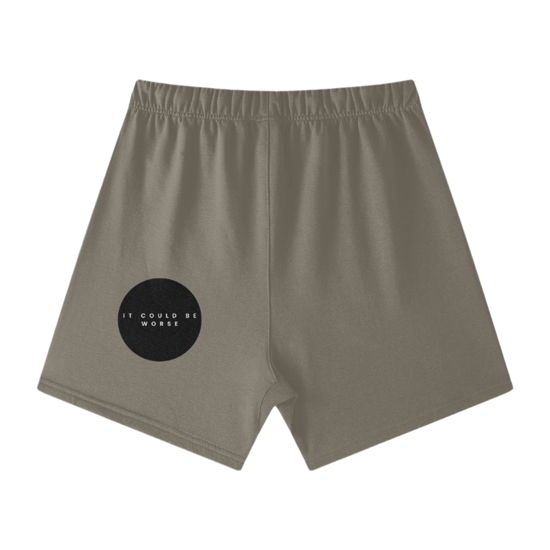 "WORDS HAVE POWER" Earth Tone Loose Fit FOG Shorts