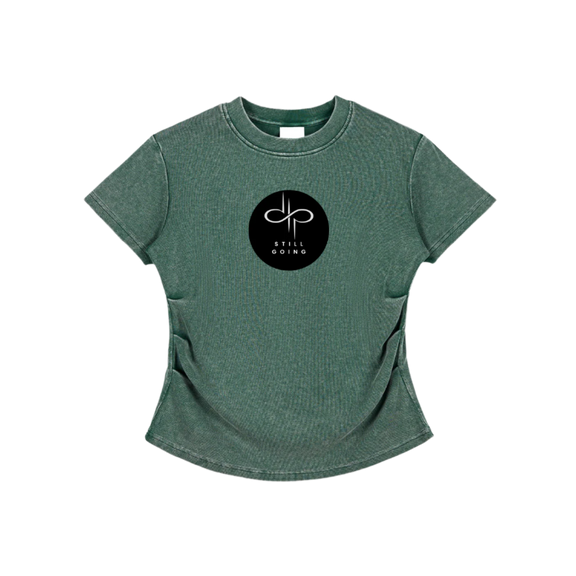 Vintaged-Wash Bodycon Cotton T-Shirt by ODMPOD