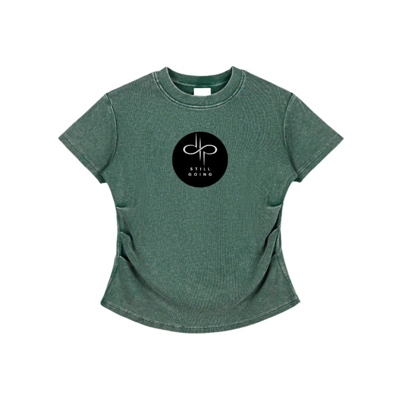 Vintaged-Wash Bodycon Cotton T-Shirt by ODMPOD