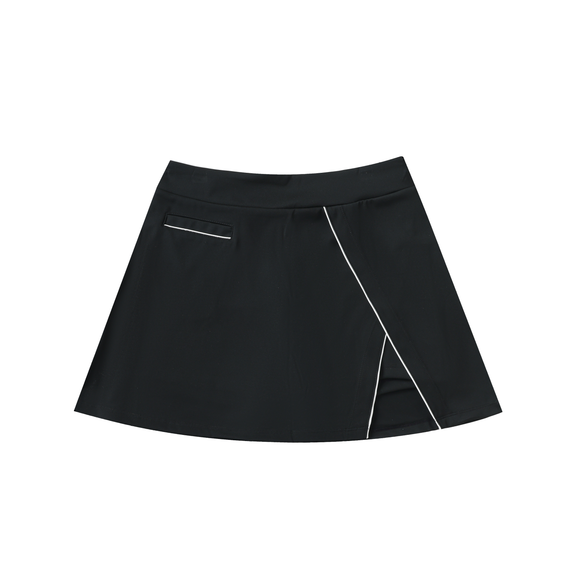 High-Waist Pocketed A-Line Skirt by ODMPOD