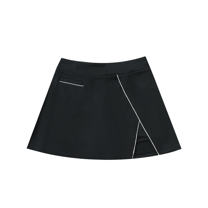 High-Waist Pocketed A-Line Skirt by ODMPOD