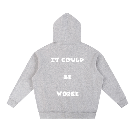 Sun Fade Contrast Tape Fleece Hoodie by ODMPOD