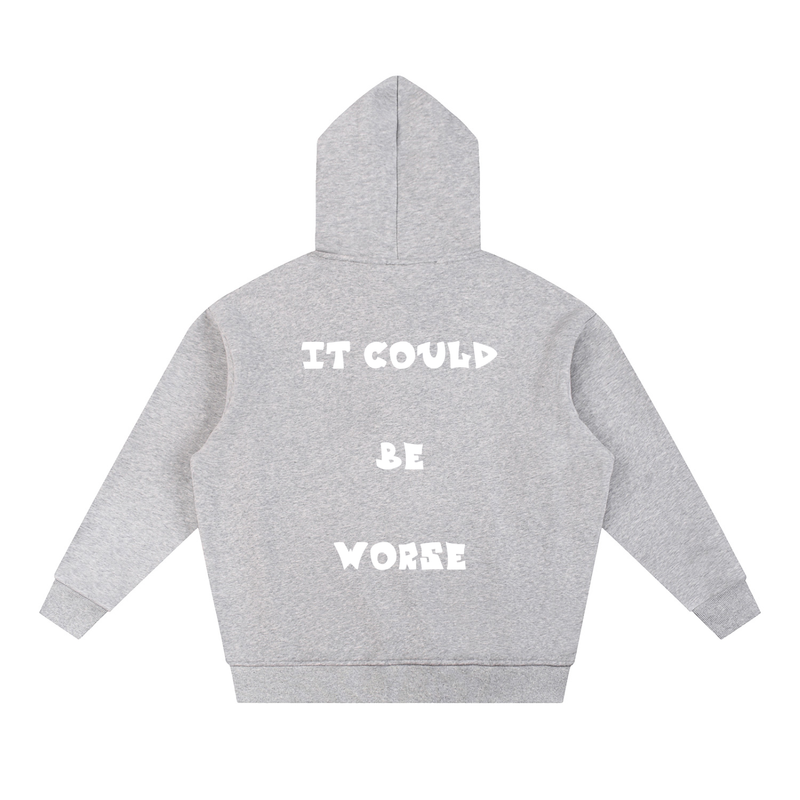 Sun Fade Contrast Tape Fleece Hoodie by ODMPOD