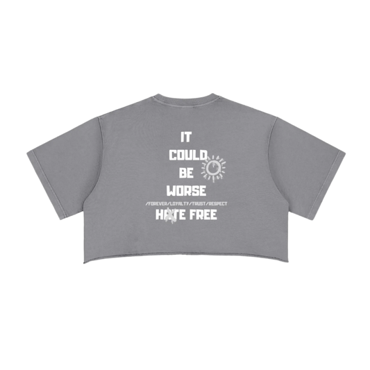 "LIMITED EDITION" Snow Washed Raw Edge Crop Top