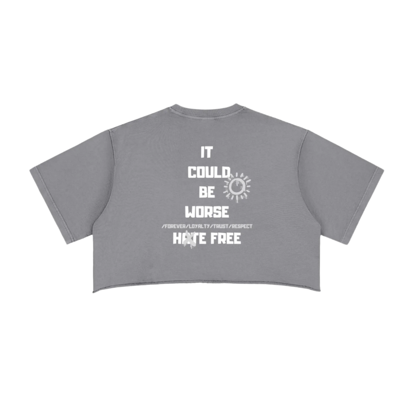 "LIMITED EDITION" Snow Washed Raw Edge Crop Top by ODMPOD