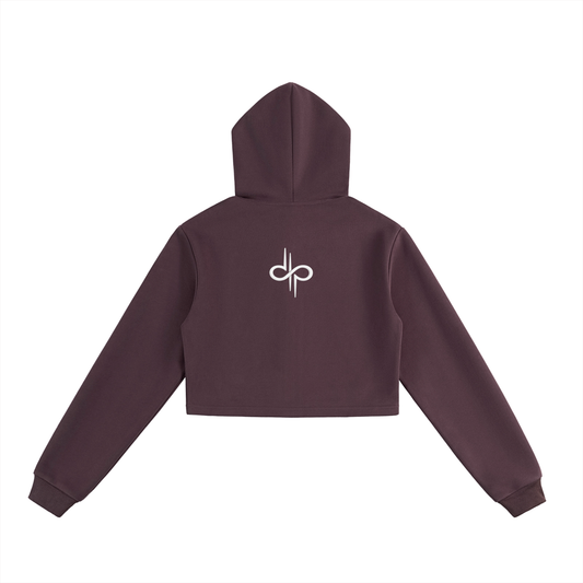 Essential Cropped Zip-Up Hoodie by ODMPOD