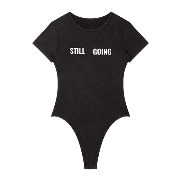 Women's Mineral Wash Crewneck Bodysuit by ODMPOD