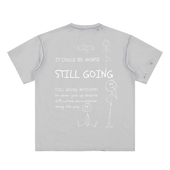 "WORDS HAVE POWER" Hand-frayed Reversible T-shirt by ODMPOD