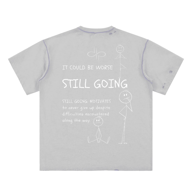 "WORDS HAVE POWER" Hand-frayed Reversible T-shirt by ODMPOD