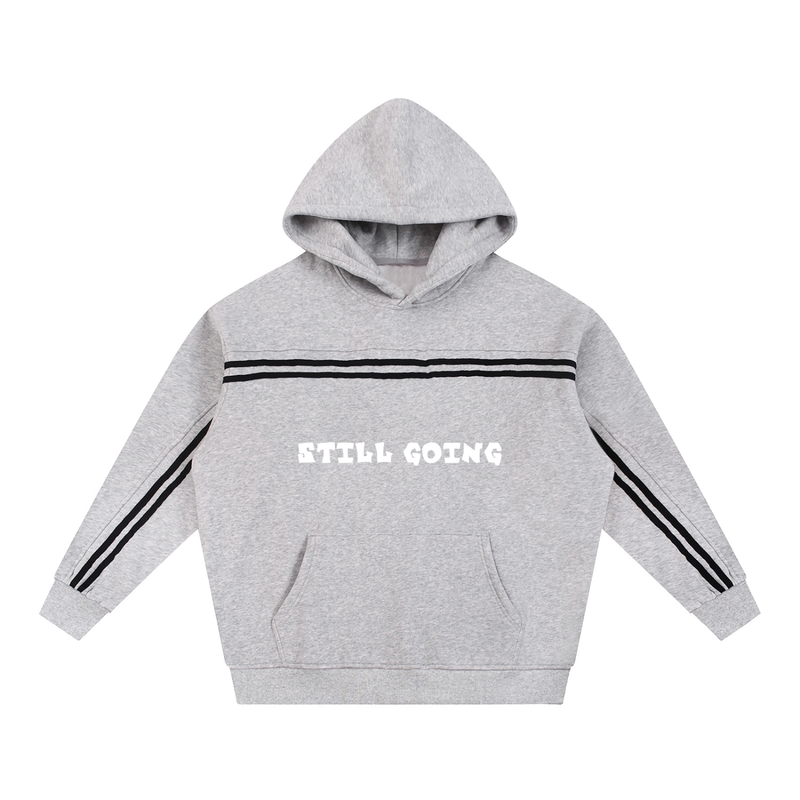 Sun Fade Contrast Tape Fleece Hoodie by ODMPOD