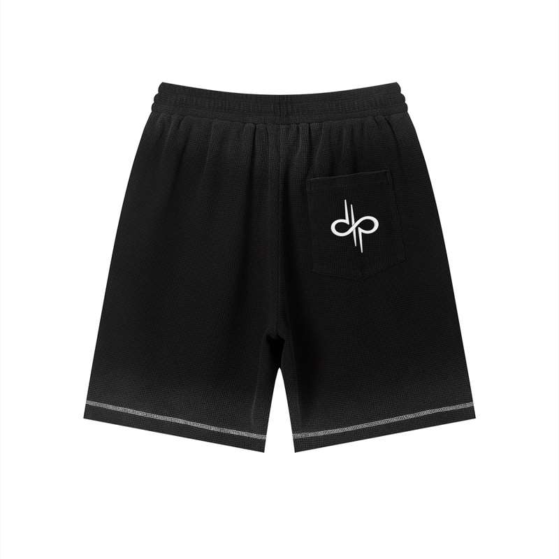 Sunfade Waffle Raw Hem Shorts by ODMPOD