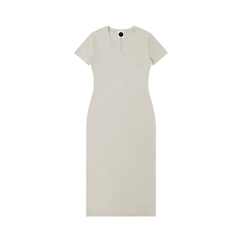 Women's V-Neck Short Sleeve Maxi Dress by ODMPOD