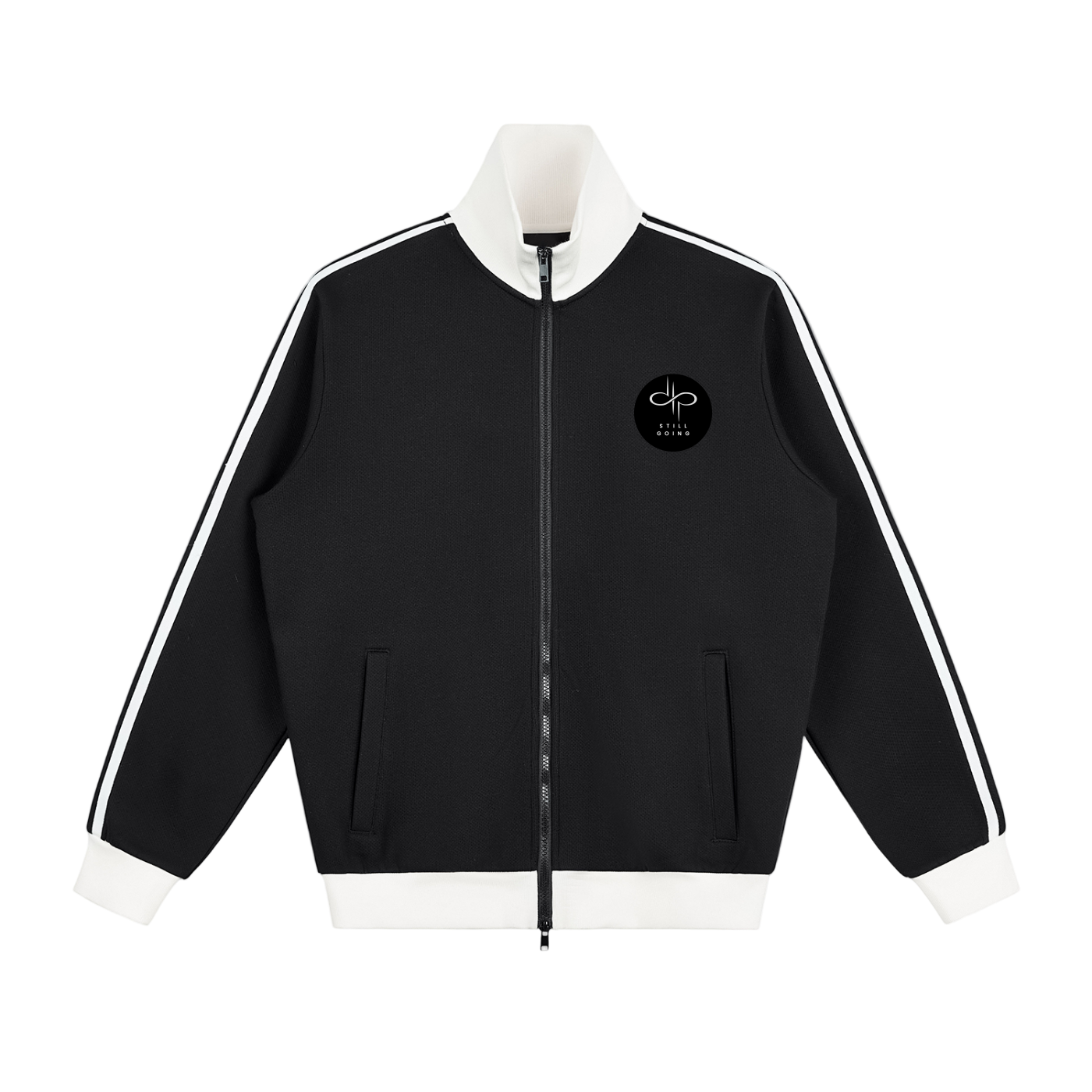 Contrast Side Stripe Fleece Track Jacket by ODMPOD