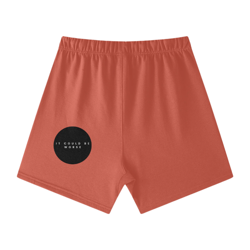 "WORDS HAVE POWER" Earth Tone Loose Fit FOG Shorts