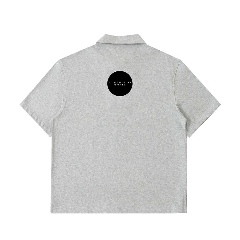 Half-Zip Cotton Polo Shirt by ODMPOD