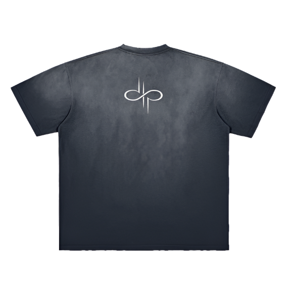 Vintage Washed Aged Gradient Frayed T-Shirt by ODMPOD