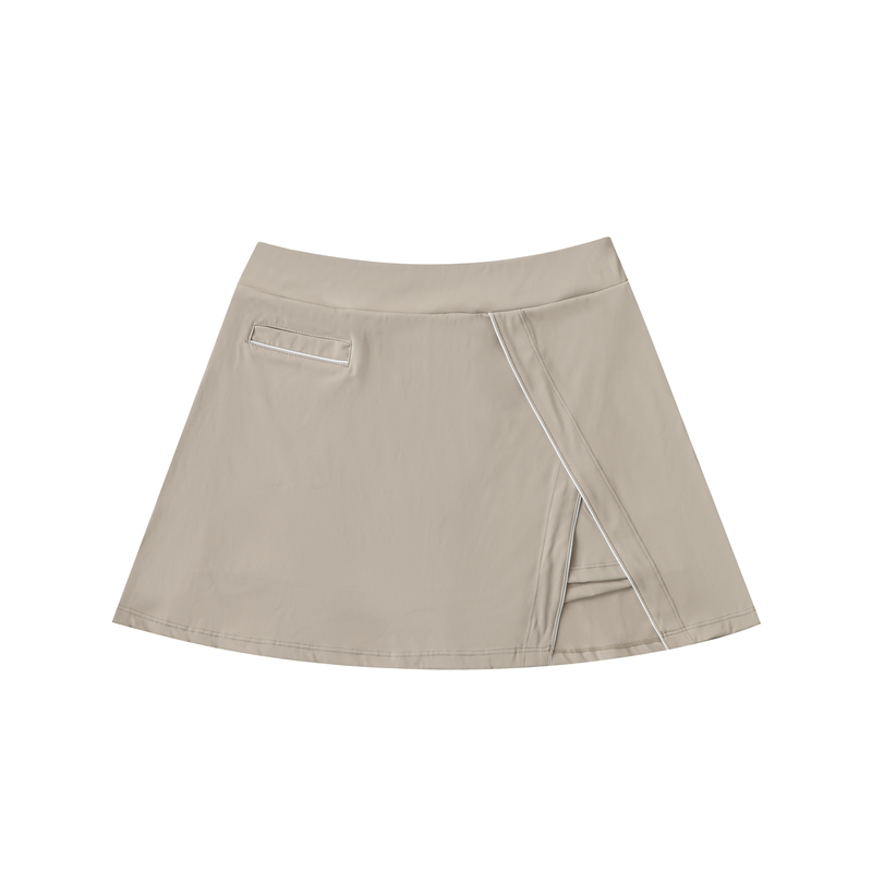High-Waist Pocketed A-Line Skirt by ODMPOD