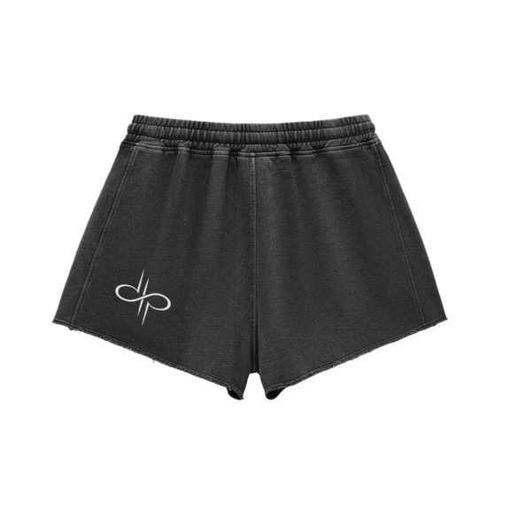 "LIMITED EDITION" Snow Washed Raw Edge Drawstring Shorts by ODMPOD