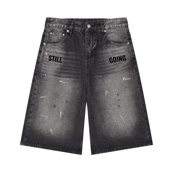 Men’s Vintage Wash Denim Shorts by ODMPOD