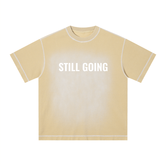 Sunfade Waffle Boxy T-Shirt by ODMPOD
