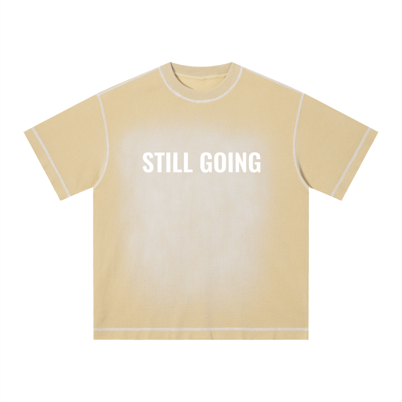 Sunfade Waffle Boxy T-Shirt by ODMPOD