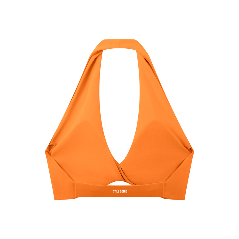 Women's Pleated Halter Sports Bra by ODMPOD
