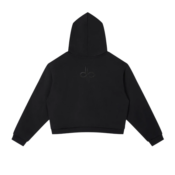 Contrast Side Stripe Cropped Hoodie by ODMPOD
