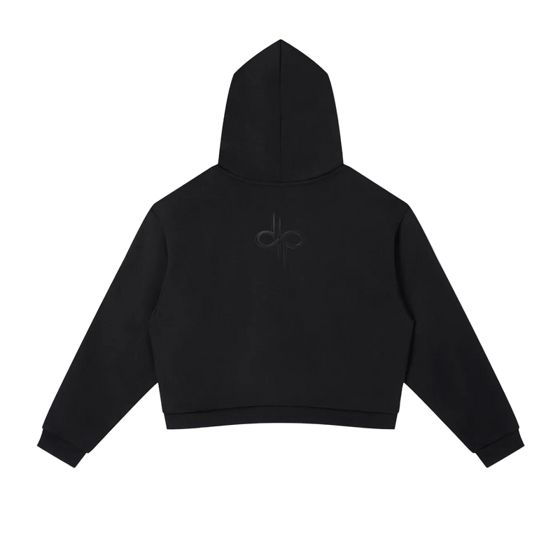 Contrast Side Stripe Cropped Hoodie by ODMPOD