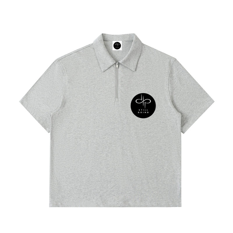 Half-Zip Cotton Polo Shirt by ODMPOD
