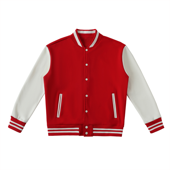 Two-Tone Fleeced Varsity Jacket by ODMPOD